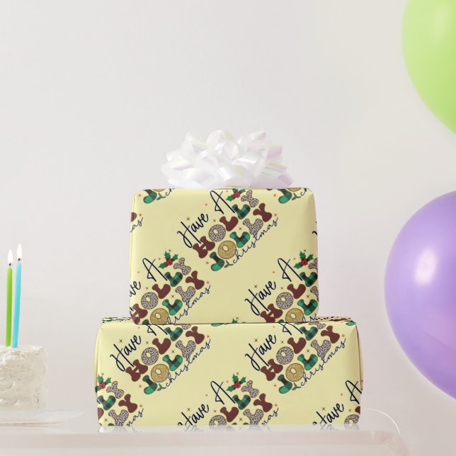 Papel De Presente Tenha um Natal Holly Jolly (Presentes para festas)