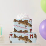 Papel De Presente "Tenha um Natal Jolly Walleye"<br><div class="desc">A bolsa de presente de Natal Walleye para o pescador da sua família.</div>