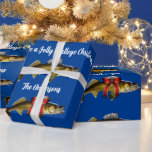 Papel De Presente "Tenha um Natal Jolly Walleye"<br><div class="desc">Este design de Walleye divertido diz "Tenha um Natal alegre" e é perfeito para o pescador da sua família.</div>