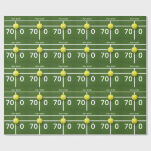 Papel De Presente TÊNIS Aniversário de 70 anos na quadra de tênis