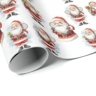 Papel De Presente Tenis Natal com Papai Noel na quadra