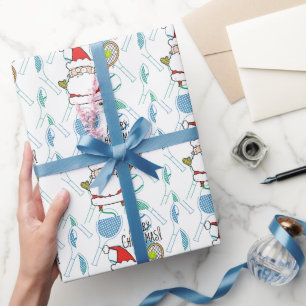 Papel De Presente Tênis Natal com Santa CLAUS