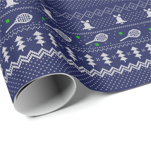 Papel De Presente Tênis Natal Doador Padrão Azul (Ponta do rolo)