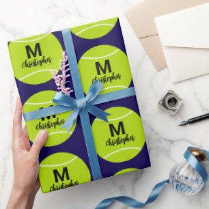 Papel De Presente Tênis Personalizado Monograma Inicial Nome
