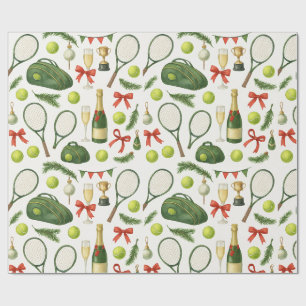 Papel De Presente Tênis temático de Natal com Bola e raquete 