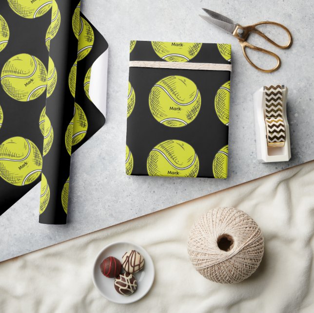 Papel De Presente Tennis ball  (Artesanato)