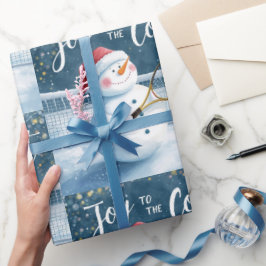 Papel De Presente Tennis Christmas Festive Snowman