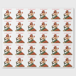 Papel De Presente Tente Meus Pêssegos Mermaid Thunder_Cove