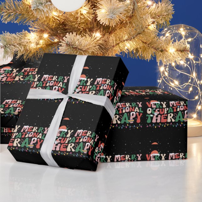 Papel De Presente Terapia Ocupacional de Natal Muito Alegre OT Natal (Feriados)