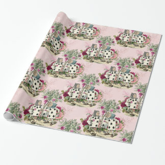Papel De Presente Terra Maravilhosa Alice Rabbit Branco Blush Vintag