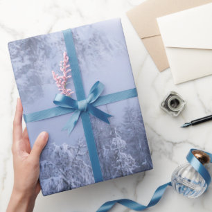 Papel De Presente Terra maravilhosa do inverno, nevoeiro, floresta d