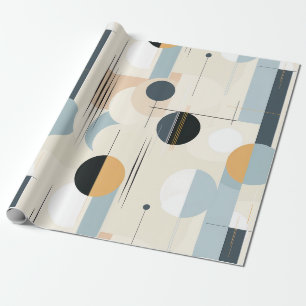 Papel De Presente Terra Moderna Abstrata Geométrica Neutra (1)