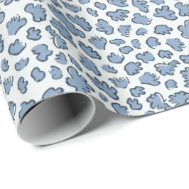 Papel De Presente Terraço de Pétala Orgânica | Azul Poeirento Rústic