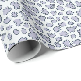 Papel De Presente Terraço de Pétala Orgânica | Periwinkle Pálido Mod