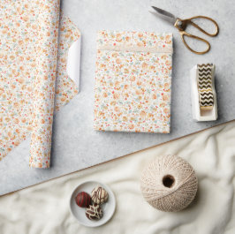 Papel De Presente Terracota Caprichosa Botânica Floral Terrosa