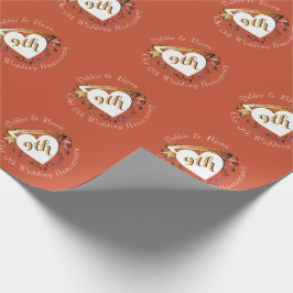 Papel De Presente Terracotta Heart Medallion
