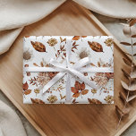 Papel De Presente Terracotta Rust Boho Folhagem Floral<br><div class="desc">Enrole seus presentes em um encantador encanto de outono com este papel de embrulho personalizado, com um design botânico cativante. Um fundo branco macio destaca uma bela medalha de folhas de terracota quentes, flores de creme delicadas e sotaques castanhos sutis, criando um padrão elegante. Essa trabalho de arte encantadora adiciona...</div>