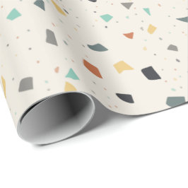 Papel De Presente Terrazzo Azulejo Confetti Estilo Moderno Tones Ter