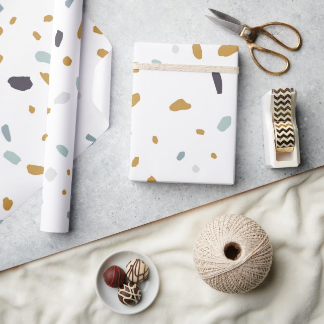 Papel De Presente Terrazzo Pattern (Artesanato)