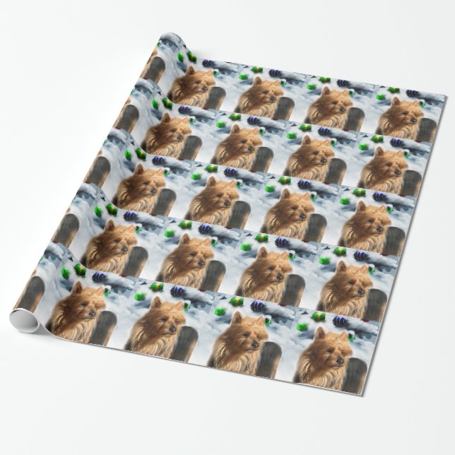 Papel De Presente Terrier Natal australiano (Desenrolado)