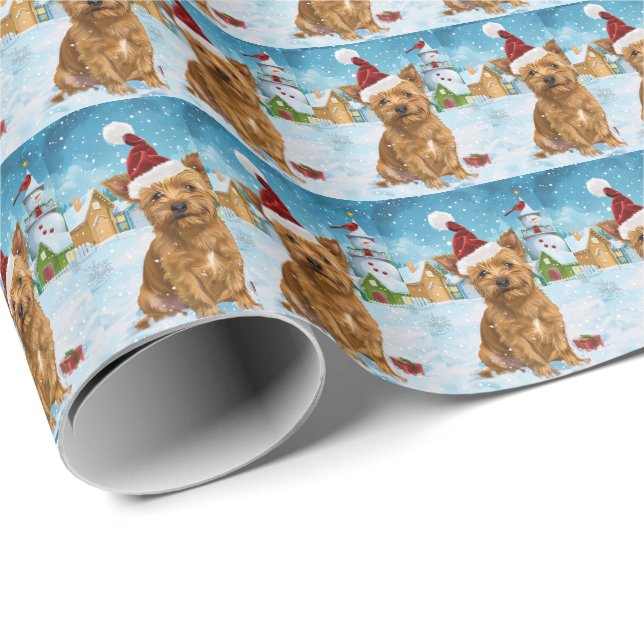 Papel De Presente Terrier Winter Wonderland Natal australiano (Ponta do rolo)