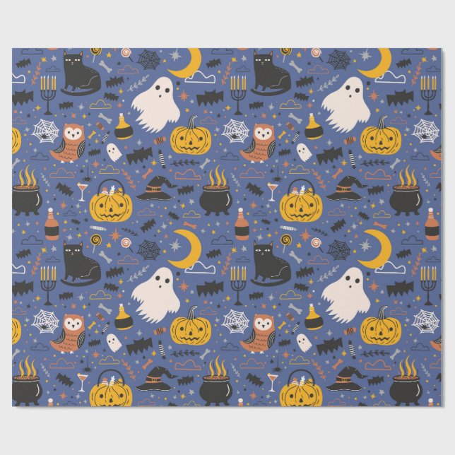Papel De Presente Terror de Halloween  (Aberto)
