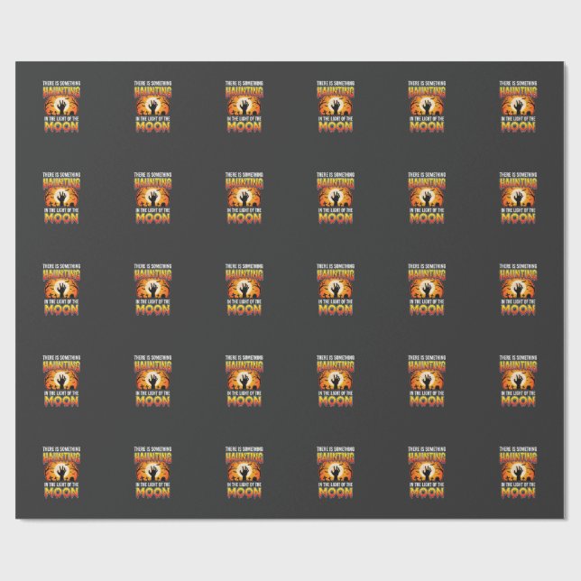 Papel De Presente Terror no Cemitério da Lua no Halloween Horror (Aberto)