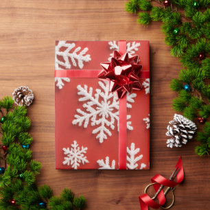 Papel De Presente Tesouro de Floco de Neve