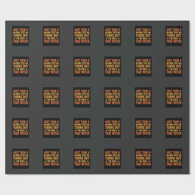 Papel De Presente Teste de DNA de Bruxa de Halloween Design Divertid (Aberto)