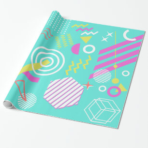 Papel De Presente teste padrão 90s geométrico