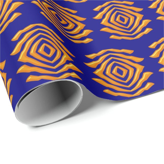 Papel De Presente Teste padrão abstrato geométrico étnico (Ponta do rolo)