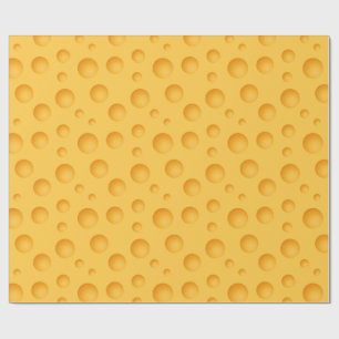 Papel De Presente Teste padrão amarelo do queijo