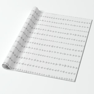 Papel De Presente Teste padrão asteca das setas do branco cinzento