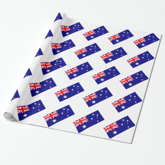 Papel De Presente Teste padrão australiano Union Jack da bandeira (Desenrolado)