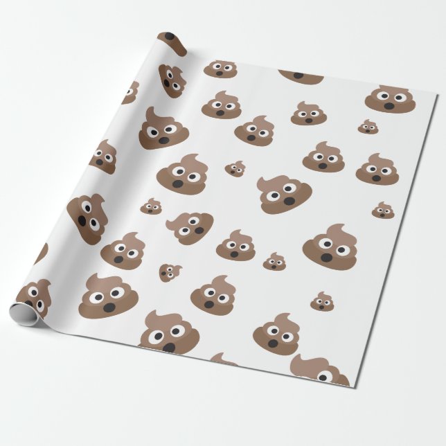 Papel De Presente Teste padrão bonito de Emoji do tombadilho (Desenrolado)