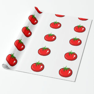 Papel De Presente Teste padrão bonito do tomate