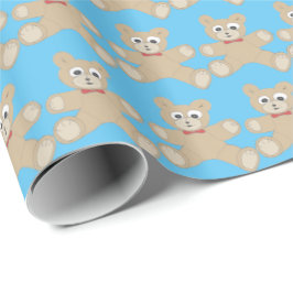 Papel De Presente Teste padrão bonito do urso de ursinho