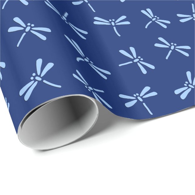 Papel De Presente Teste padrão, cobalto e azul-céu japoneses da (Ponta do rolo)