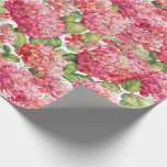 Papel De Presente Teste padrão cor-de-rosa coral floral do Hydrangea<br><div class="desc">Este papel de envolvimento do estilo do vintage caracteriza flores cor-de-rosa corais românticas do hydrangea. Aperfeiçoe para o papel de embrulho wedding ou para os projetos do artesanato que incluem o decoupage. Projetado pelo ©Tim mundialmente famoso Coffey do artista.</div>