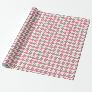 Papel De Presente Teste padrão cor-de-rosa de matéria têxtil de