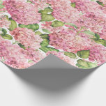 Papel De Presente Teste padrão cor-de-rosa floral do Hydrangea<br><div class="desc">Este papel de envolvimento do estilo do vintage caracteriza flores cor-de-rosa românticas do hydrangea. Aperfeiçoe para o papel de embrulho wedding ou para os projetos do artesanato que incluem o decoupage. Projetado pelo ©Tim mundialmente famoso Coffey do artista.</div>