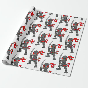 Papel De Presente Teste padrão customizável de Ninja