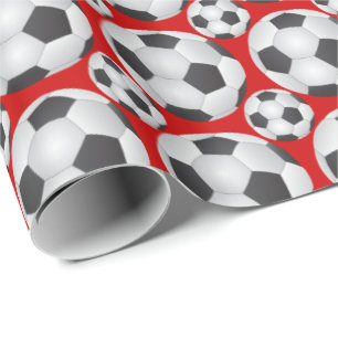 Papel De Presente Teste padrão da bola de futebol