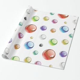 Papel De Presente Teste padrão da bolha do arco-íris