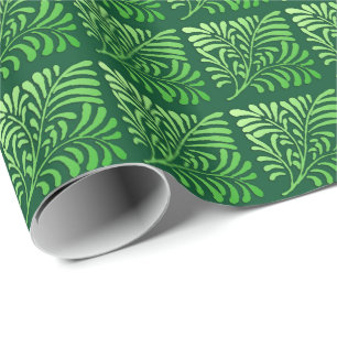 Papel De Presente Teste padrão da samambaia do art deco - máscaras