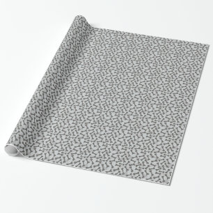 Papel De Presente Teste padrão da textura do osso Greyscale