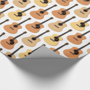 Papel De Presente Teste padrão das guitarra acústicas