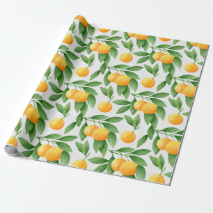 Papel De Presente Teste padrão das laranjas ou das tangerinas da