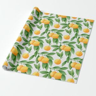Papel De Presente Teste padrão das laranjas ou das tangerinas da