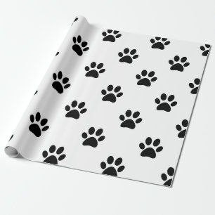 Papel De Presente Teste padrão das patas do animal de estimação